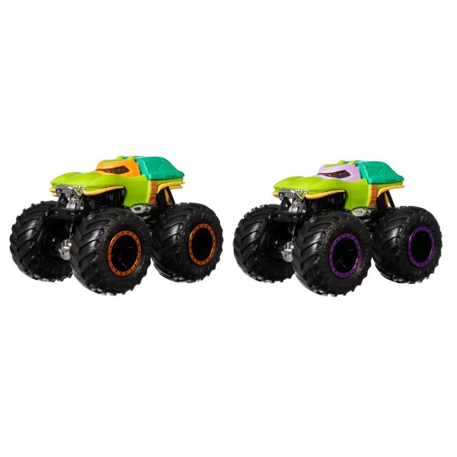 MONSTER TRUCK SET 2 MASINI SCARA 1 LA 64 MICHELANGELO SI DONATELLO VIVMTFYJ64_HNX31