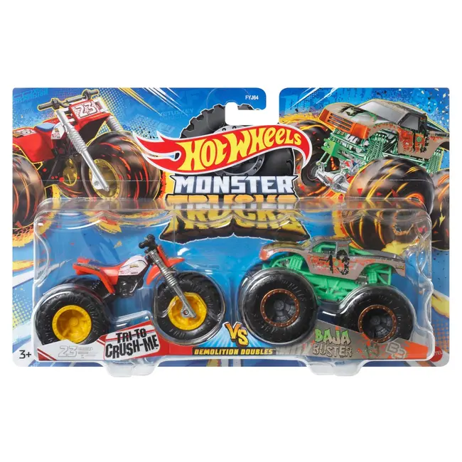 MONSTER TRUCK SET 2 MASINI SCARA 1 LA 64 TRI TO CRUSH ME SI BAJA BUSTER VIVMTFYJ64_HLT66