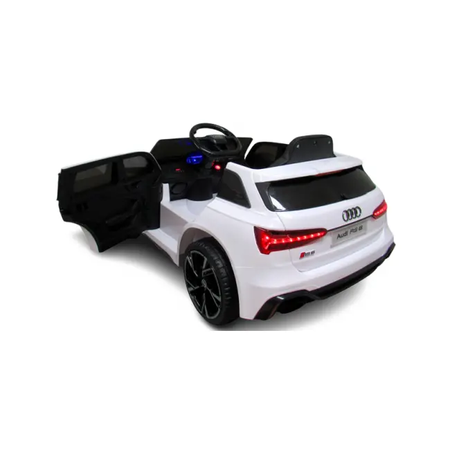 Masinuta electrica cu telecomanda audi rs6 r-sport - alb edeediaudirs6alb