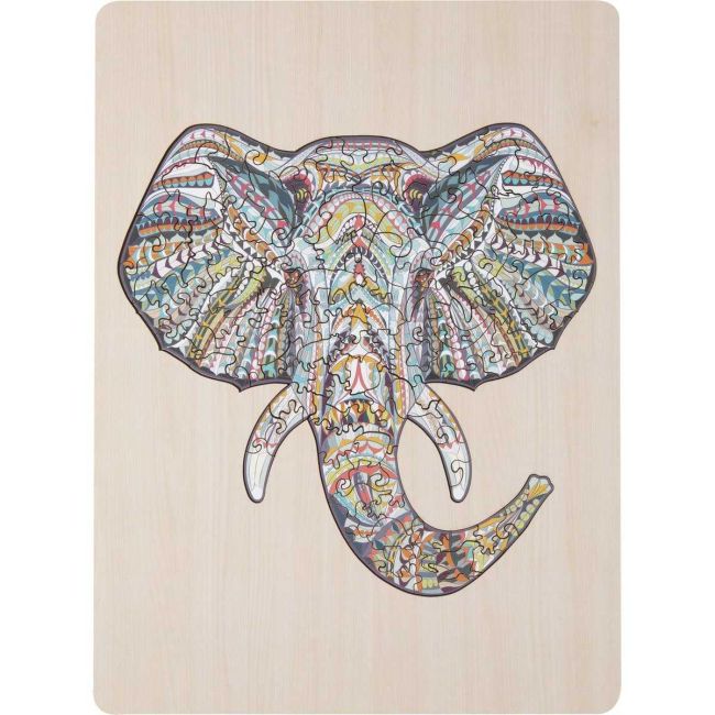 Puzzle Lemn Elefant, 137 piese, 30x22.5 cm Grafix GR400072 BBJGR400072_Initiala