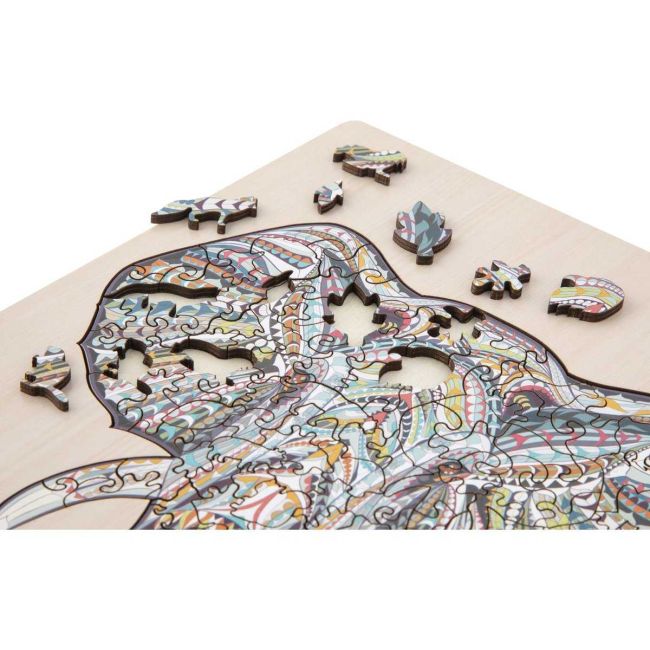 Puzzle Lemn Elefant, 137 piese, 30x22.5 cm Grafix GR400072 BBJGR400072_Initiala
