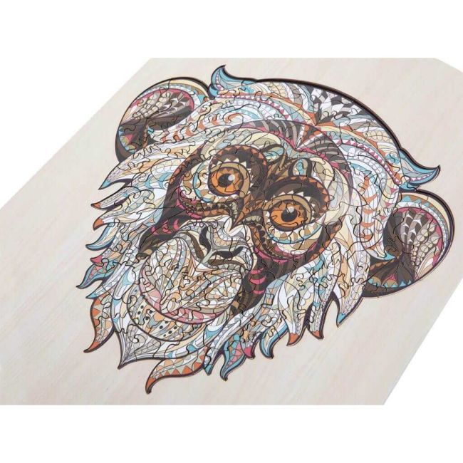 Puzzle Lemn Maimuta, 133 piese, 30x22.5 cm Grafix GR400073 BBJGR400073_Initiala