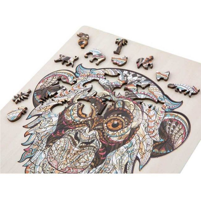 Puzzle Lemn Maimuta, 133 piese, 30x22.5 cm Grafix GR400073 BBJGR400073_Initiala