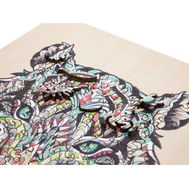 Puzzle Lemn Tigru, 135 piese, 30x22.5 cm Grafix GR400062 BBJGR400062_Initiala