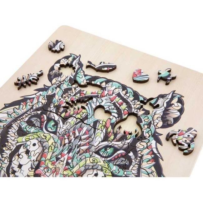 Puzzle Lemn Tigru, 135 piese, 30x22.5 cm Grafix GR400062 BBJGR400062_Initiala