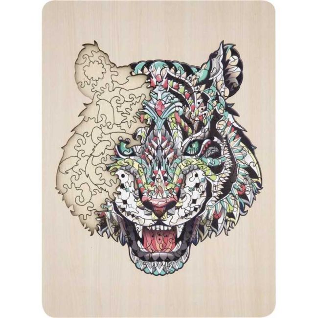 Puzzle Lemn Tigru, 135 piese, 30x22.5 cm Grafix GR400062 BBJGR400062_Initiala