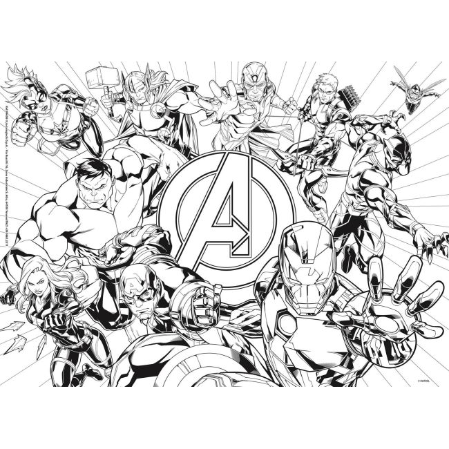 Puzzle de colorat -  avengers (60 de piese)