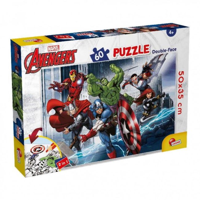 Puzzle de colorat - avengers in misiune (60 de piese)