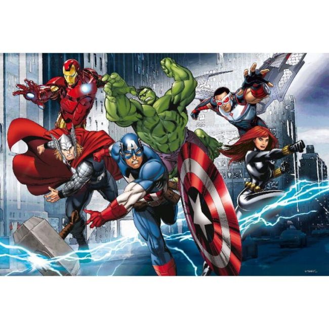 Puzzle de colorat - avengers in misiune (60 de piese)