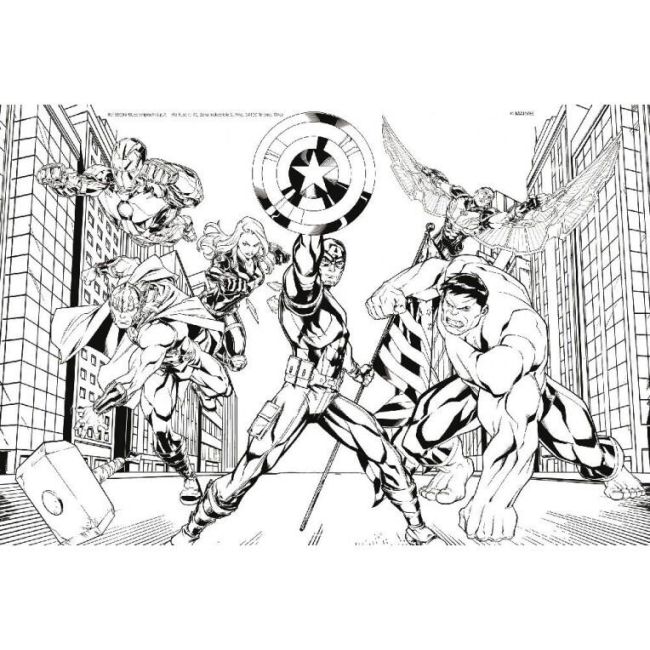 Puzzle de colorat - avengers in misiune (60 de piese)