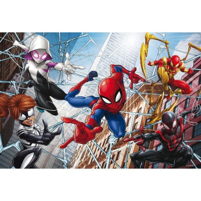 Puzzle de colorat - aventurile lui spiderman (60 de piese)