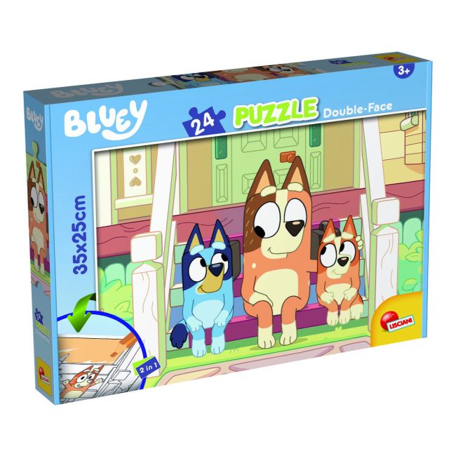 Puzzle de colorat - bluey & mr monkey jocks (24 piese)