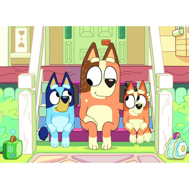 Puzzle de colorat - bluey & mr monkey jocks (24 piese)