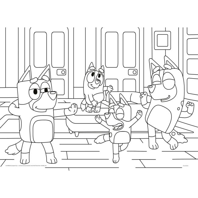 Puzzle de colorat - bluey (24 de piese)
