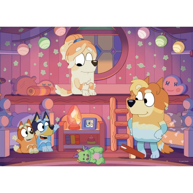 Puzzle de colorat - bluey si ora de povesti (24 piese)