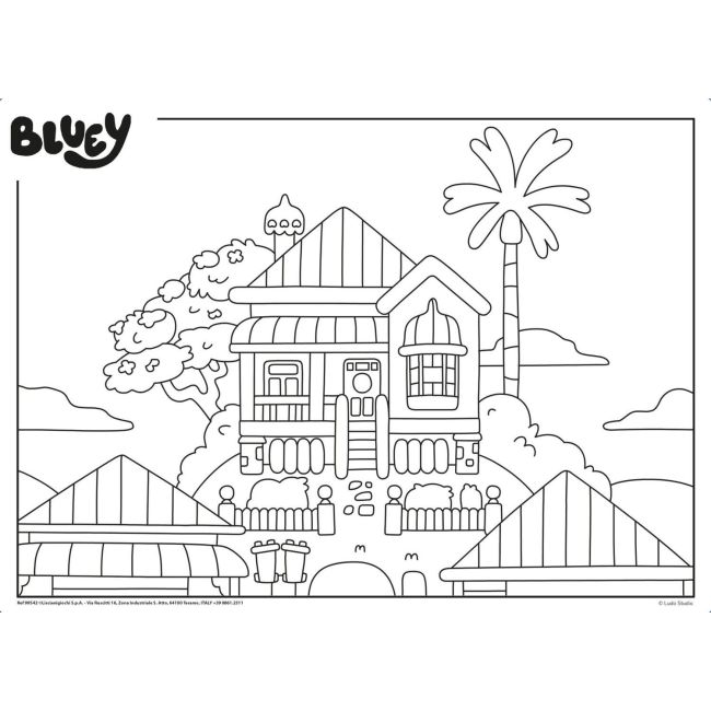 Puzzle de colorat - bluey si ora de povesti (24 piese)