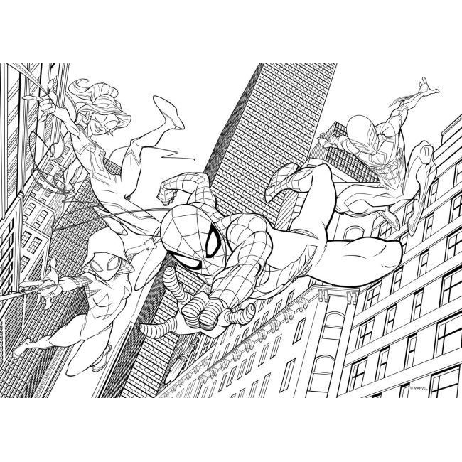 Puzzle de colorat - spiderman (48 de piese)