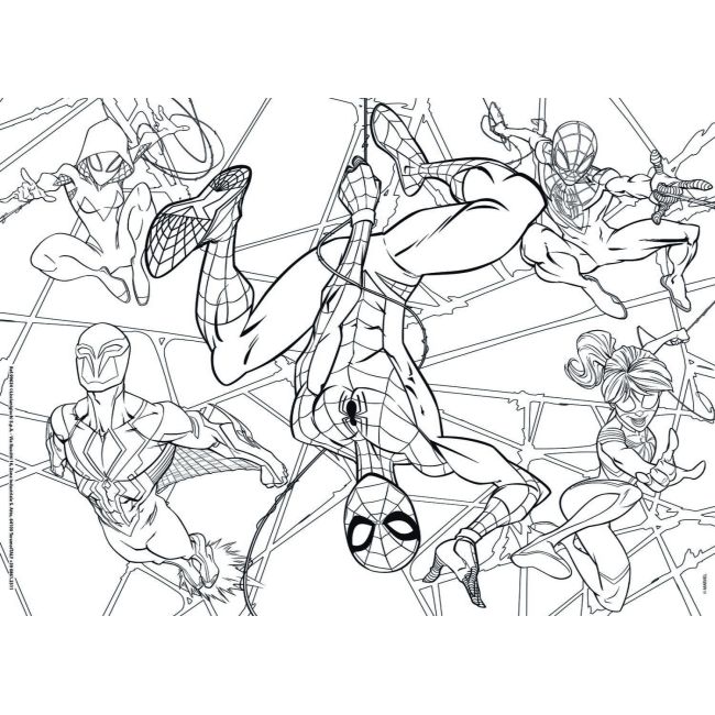 Puzzle de colorat - spiderman (60 de piese)