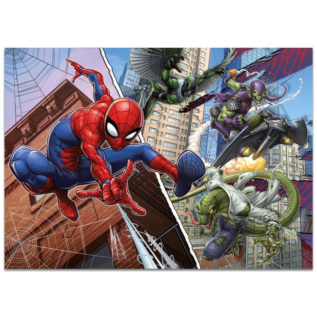 Puzzle de colorat maxi  - spiderman (4 x 48 de piese)