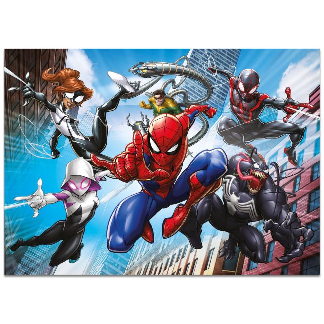 Puzzle de colorat maxi  - spiderman (4 x 48 de piese)