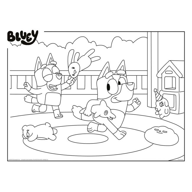 Puzzle de colorat maxi - bluey (60 de piese)