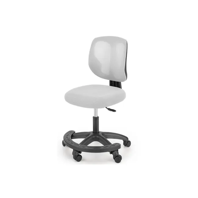 Scaun birou copii hm nani, ergonomic, inaltime ajustabila, suport picioare, fara cotiere, mesh, 80 kg, gri drm10066
