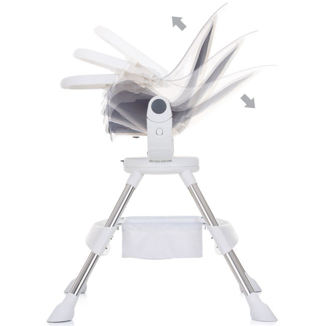 Scaun de masa cu sezut rotativ chipolino vision ivory hubsthvi0231iv