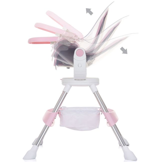 Scaun de masa cu sezut rotativ chipolino vision rose water hubsthvi0234rw