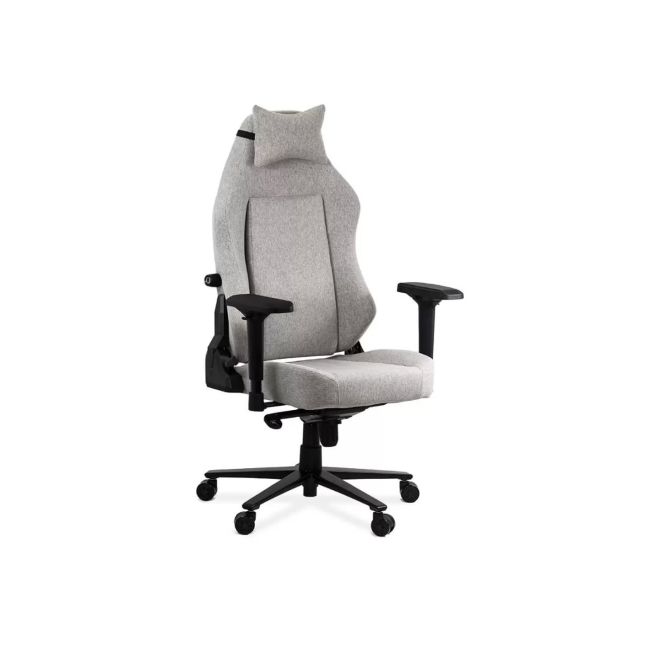 Scaun gaming cu cotiere reglabile 4d off 297, spatar reglabil, stofa, robust, cadru polipropilena, mecanism de balans, 130 kg, gri drm10071