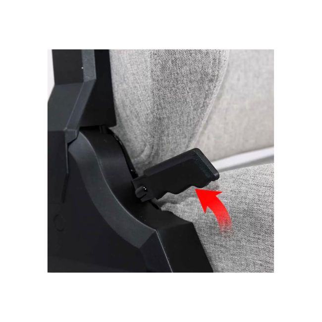 Scaun gaming cu cotiere reglabile 4d off 297, spatar reglabil, stofa, robust, cadru polipropilena, mecanism de balans, 130 kg, gri drm10071