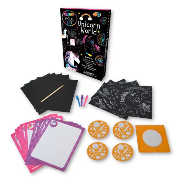 Set creatie scratch & spiral - lumea unicornilor bb181