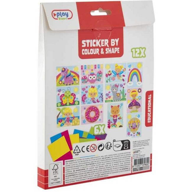 Set creativ cu stickere pe culori si forme Grafix GR100062 BBJGR100062_Povesti