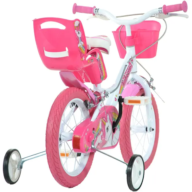 Bicicleta copii dino bikes 14' unicorn hubdb-144r-un