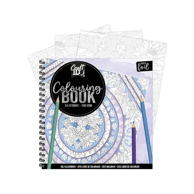 Carte de colorat adulti 20x20 cm, 24 foi Grafix GRCR1185-GE BBJGRCR1185-GE_Albastru