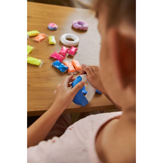 Set Air Clay  cu argila usoara pentru modelaj Lovin - 42 culori - Donuts Box KRTOK70109