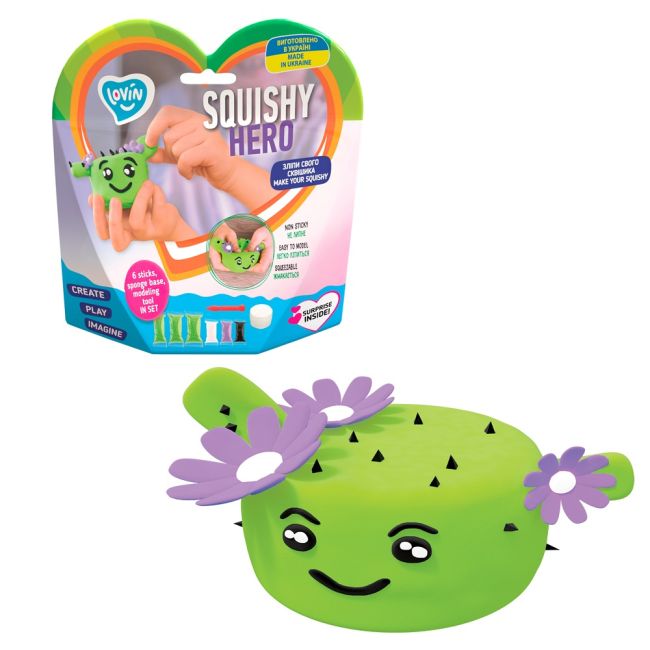 Set Air Clay cu argila usoara pentru modelaj Lovin - 6 culori -  Squishy Hero - Cactusita KRTOK70124