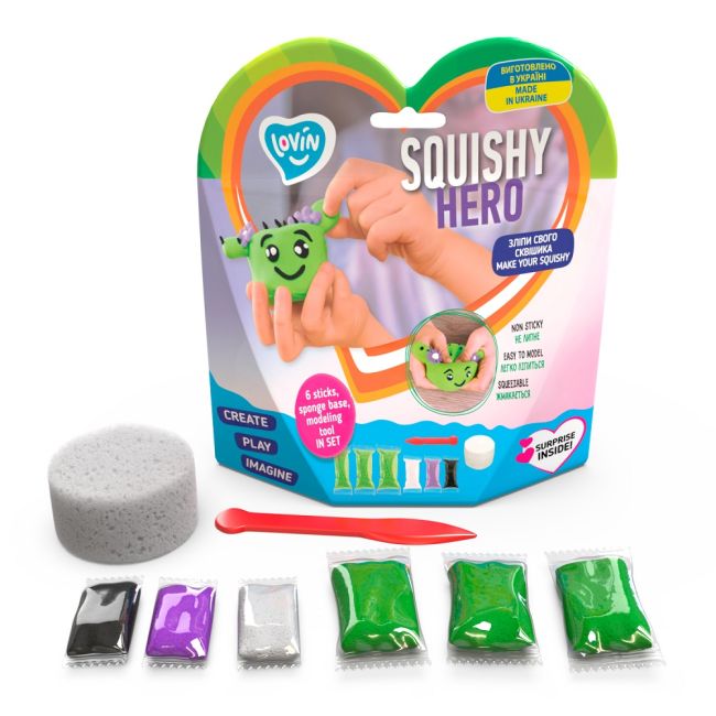 Set Air Clay cu argila usoara pentru modelaj Lovin - 6 culori -  Squishy Hero - Cactusita KRTOK70124