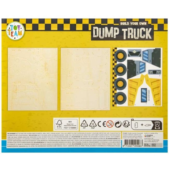 Set de Constructie Lemn Vehicule 3D Grafix GR400079 BBJGR400079_Camion
