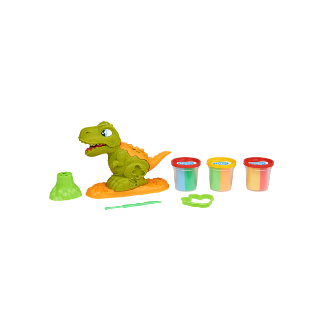 Set plastilina, accesorii si jucarie pentru modelaj Lovin - Dino Max KRTOK41173
