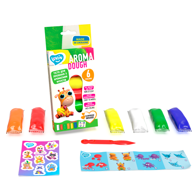 Set plastilina Lovin 6pcs*15gr - Aroma KRTOK41199