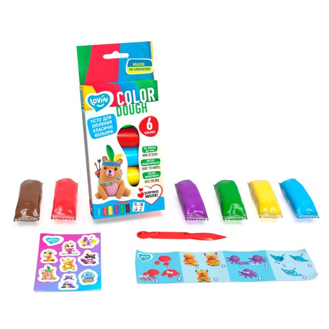 Set plastilina Lovin 6pcs*15gr - Color KRTOK41196