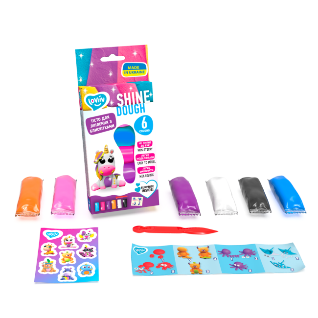 Set plastilina Lovin 6pcs*15gr- Shine KRTOK41198