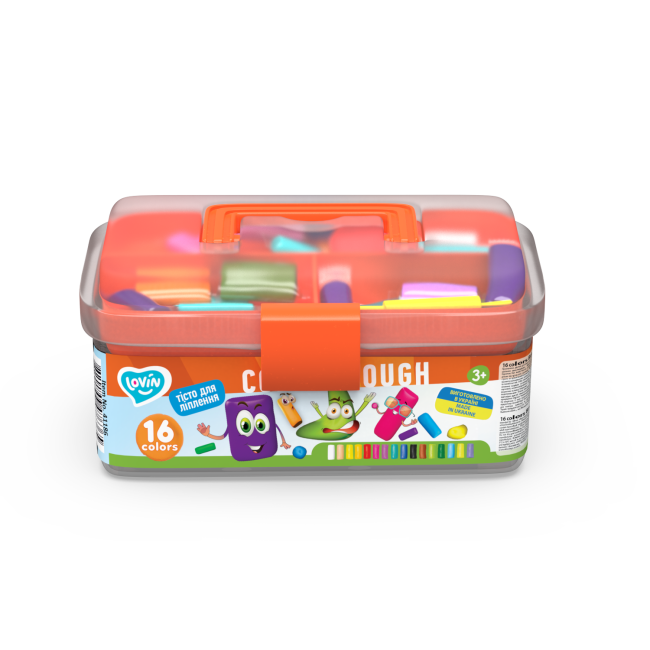 Set plastilina si accesorii pentru modelaj  Lovin - 16 culori KRTOK41186