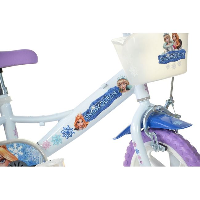 Bicicleta copii dino bikes 12' snow queen hubdb-124rl-sq