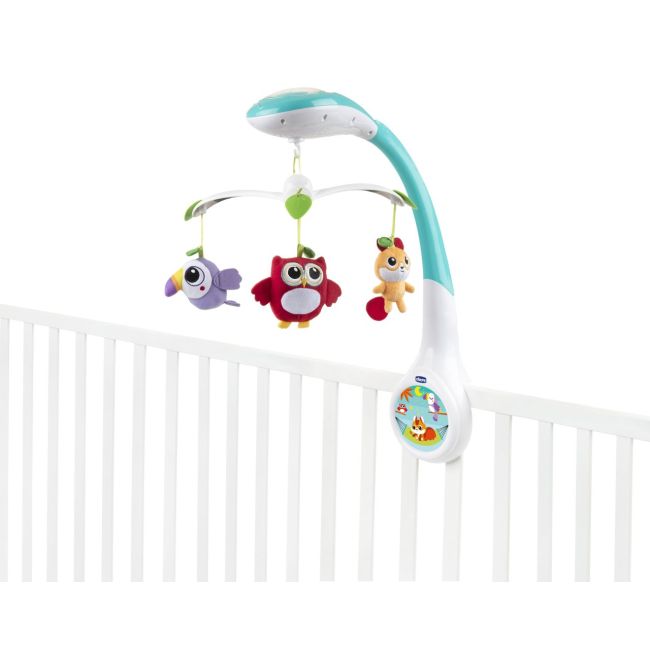 Carusel muzical cu proiectie Chiccoo Padurea magica, 0 luni+ CHC11350-1
