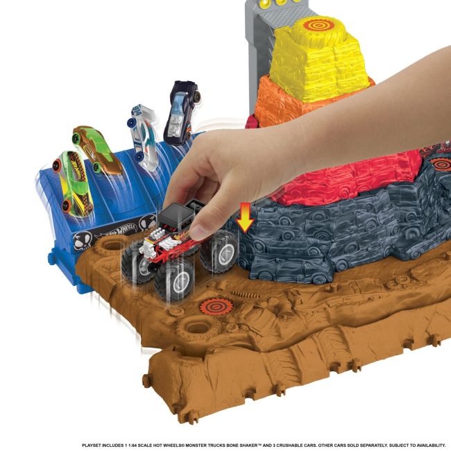 HOT WHEELS MONSTER TRUCKS ARENA SMASHERS BONE SHAKER ARENA ULTIMATE CRUSH VIVMTHNB96