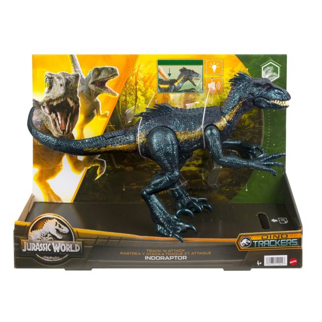JURASSIC WORLD DINO TRACKERS TRACK N ATTACK  DINOZAUR INDORAPTOR VIVMTHKY11