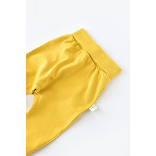 Pantaloni Bebe Unisex din bumbac organic Galben deschis (Marime: 3-6 Luni) JEMBC-CSY5623-3
