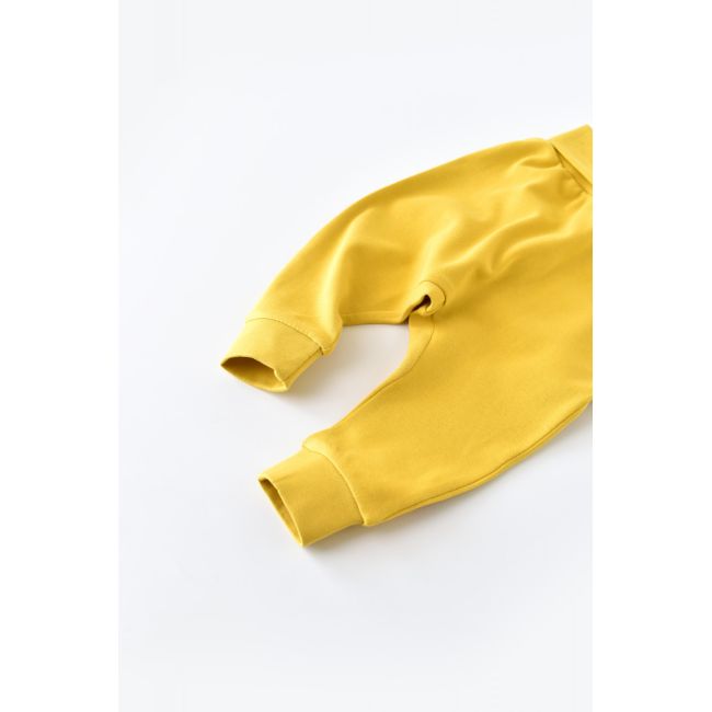Pantaloni Bebe Unisex din bumbac organic Galben deschis (Marime: 3-6 Luni) JEMBC-CSY5623-3