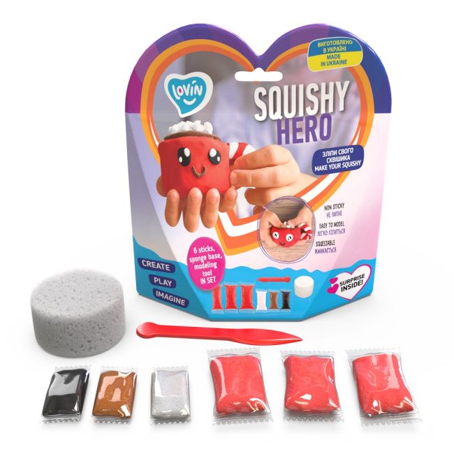 Set Air Clay cu argila usoara pentru modelaj Lovin - 6 culori - Squishy Hero - Cupcao KRTOK70125